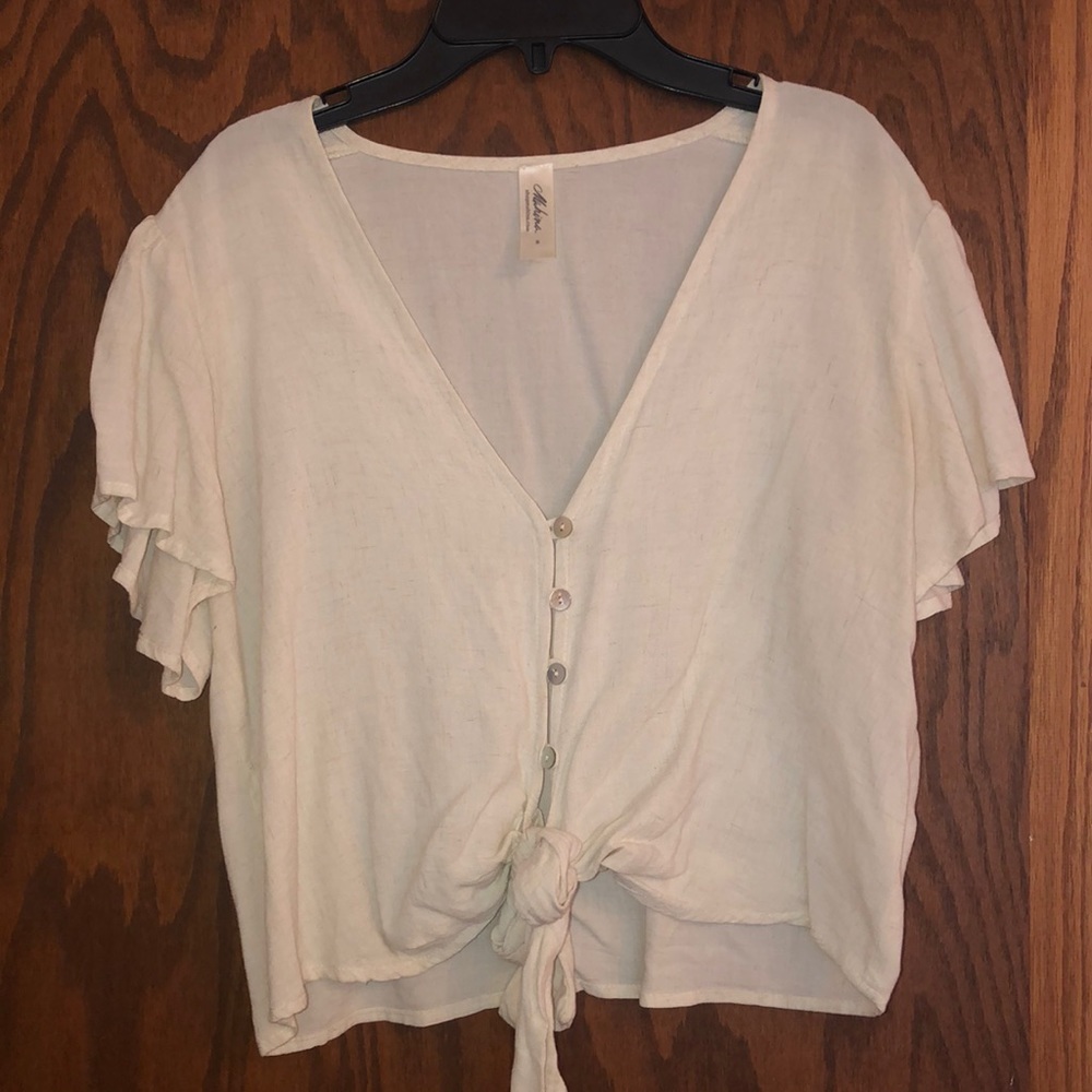 Cropped Linen Top